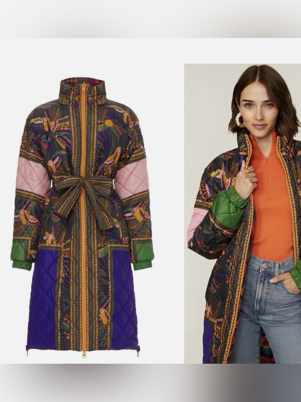 Farm Rio Reversible Puffer Coat